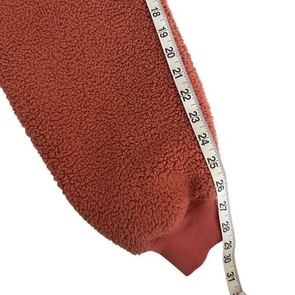 Disney Spirit Sweat Pants Women's M Rust Pink Gold Spell Out Sherpa Fleece - Picture 8 of 8